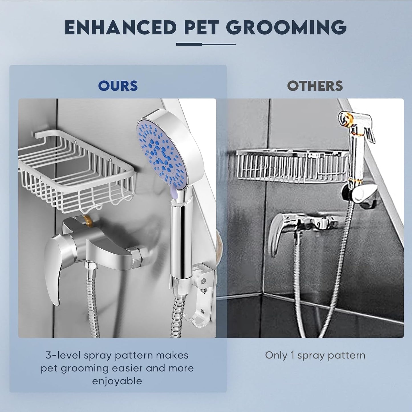 62" Pet Dog Bathing Station,Professional Stainless Steel Dog Grooming Tub,Pet Bathing Tub Dog Bathing Station with Faucet Walk-in Ramp Accessories,Commercial or Household use, (Extra Large)