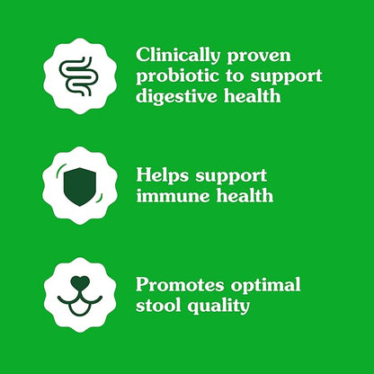 Greenies Supplements Digestive Health Probiotics for Dogs, Dog Probiotic Supplements, Chicken Flavor, 15.6 oz. Pouch of 80 Count