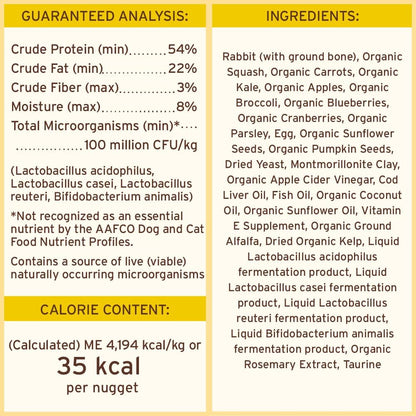 Primal Freeze Dried Raw Dog Food Nuggets, Rabbit, Complete & Balanced Meal, Also Use as Topper or Treat, Premium, Healthy, Grain Free, High Protein Raw Dog Food, 14 oz
