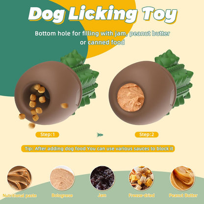 Dog Chew Toys Toothbrush Stick Teeth Cleaning Brush Dental for Medium Large Dog, Puppy Christmas,Easter Birthday Gifts,Outdoor Dog Squeaky Toys for Aggressive Chewers Tough Toys Interactive