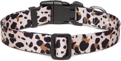 Mercano Adjustable Dog Collar - Special Design Patterns, Soft Nylon Comfortable Sturdy Pet Collar for Small Medium Large Dogs (XS, Leopard)