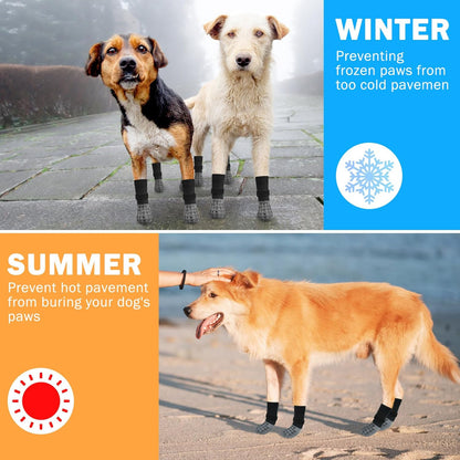 SCENEREAL Dog Socks to Prevent Licking Paws for Hardwood Floors Anti Slip, Dog Grippy Socks Shoes for Senior Small to Large Dogs, Dog Boots & Paw Protectors for Hot/Cold Scratching Pavement