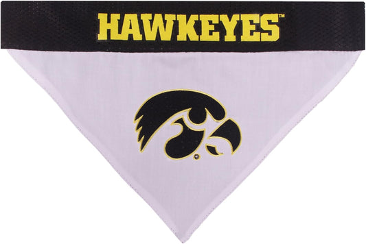 Pets First Collegiate Pet Accessories, Reversible Bandana, Iowa Hawkeyes, Small/Medium