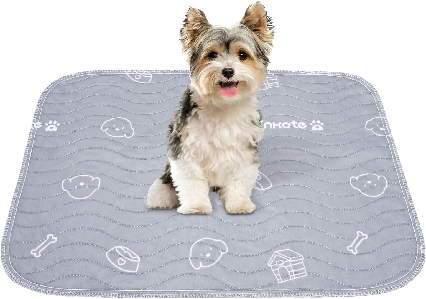 Washable Pee Pads for Dogs, 2 Pack Heavy Absorbency Reusable Pee Pads Prevent Leakage Non-Slip, Waterproof Pet Training Pads for Puppy Playpen, Crate, Whelping Box, 18"x24"