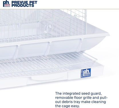 Prevue Hendryx SP850W/W Clean Life Cockatiel Cage, White,1/2"