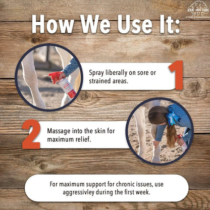 Natural Release Muscle Spray Treatment - Horse Liniment for Sore Muscles, Joint Pain, Tendon & Inflammation Relief - Easy to Use, Fast Acting, Alcohol & Menthol Free (16 oz)