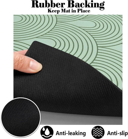 Dog Food Mats for Floors Absorbent, Pet Cat Food Mat - Quick Dry Dog Mat for Food and Water Boho Pet Supplies