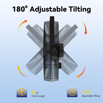 14 Inch Wall Fan Pro Series - Waterproof Motor High Velocity Wall Mount Fans for Commercial, Residential, Warehouse, Covered Patio, Shop, Garage, Barn 3 Speed 3000 CFM UL Safety Listed