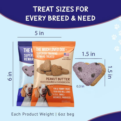The Much-Loved Dog!™ Get More. Pay Less! Fun & Yummy, Small-Batched Baked, Fresh Blueberry Training & Reward Treats, 100% U.S.A., Human-Grade! (Pack of 2)