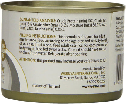 Weruva's TruLuxe Cat Food, Quick 'N Quirky with Chicken & Turkey in Gravy, 6oz Can (Pack of 24), Brown