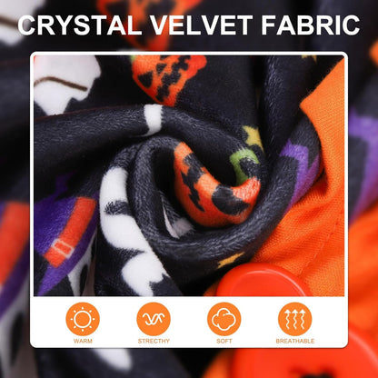 BEAUTYZOO Dog Halloween Pajamas Large Sized Dog, Fleece Funny Ghost Pumpkin Costumes for Dogs, Soft Stretchable Doggy Onesie with Feet, Pet Apparel Clothes for Large Dogs Boy Girl, Black L