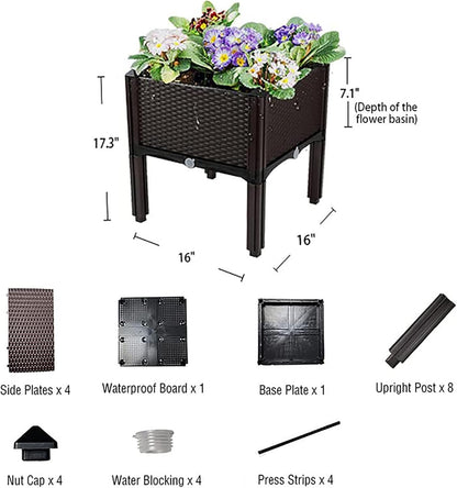 Planter for Outdoor Plants with Legs Raised Garden Bed Planter Box Elevated Garden Boxes Plant pots Perfect for Garden Patio Balcony Deck to Planting Flowers Vegetables Tomato and Herbs