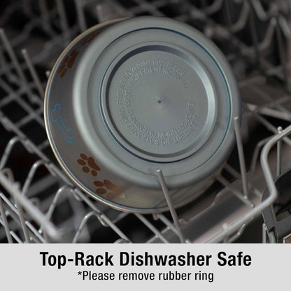 Loving Pets - Bella Bowls - Dog Food Water Bowl No Tip Stainless Steel Pet Bowl No Skid Spill Proof (Medium, Blueberry Blue)