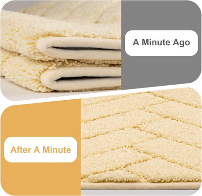 Tindbea Dog Mat for Muddy Paws,Absorbs Moisture Dirt Non-Slip Washable Mud Mat for Dogs,Soft Rubber Backing Front Inside Pet Rug for Entryway, Mud Dog Paws, Patio(20"x31.5",Beige)