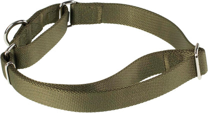 Hyhug Pets Premium Upgraded Heavy Duty Nylon Anti-Escape Martingale Collar for Boy and Girl Dogs Comfy and Safe - Professional Training, Daily Use Walking. (Army Green, Large)