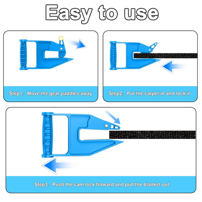 Pair of Mat Movers Tool - Mat Grippers - Heavy Duty Stall Mat Handlers for Horse Mat, Gym Mat, Trailer Mat & Rubber Mats -Ergonomic Mat Puller Perfect for Barn & Home, Durable and Save Time