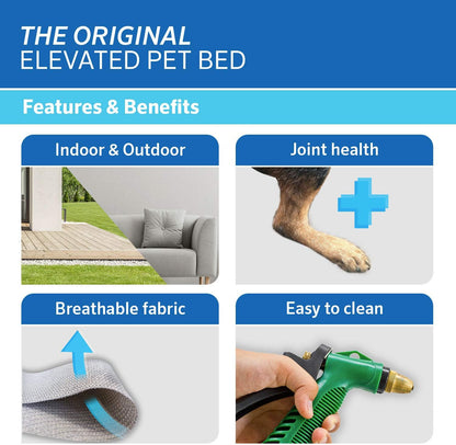 Coolaroo The Original Cooling Elevated Pet Bed,Brunswick Green, Small