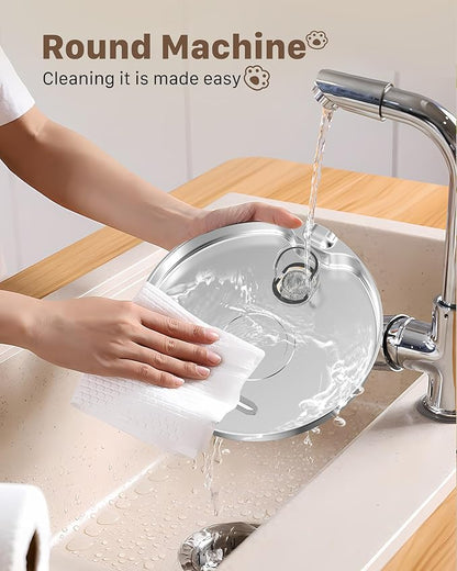 Cat Water Fountain Stainless Steel: 74oz/2.2L Cat Fountain for Drinking - Pet Water Fountain for Cats Inside - Quiet Cats Water Bowl Dispenser - Kitty Drinking Fountains - for Pets& Small Animals