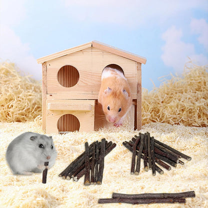 600g Apple Sticks Small Animals Wooden Pet Chew Treats Toys for Guinea Pigs Hamsters Rabbits Chinchillas Squirrels Small Animal Molar Wood Treats Toys