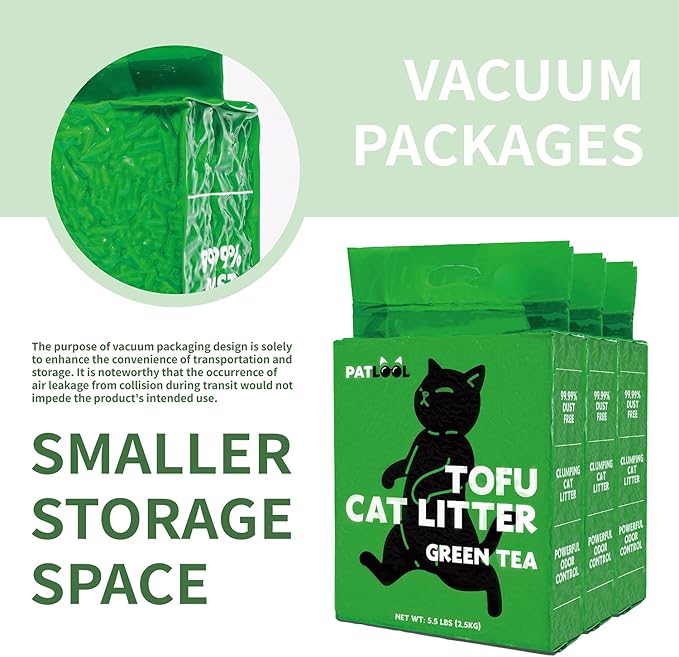 Tofu Cat Litter, Lightweight Natural Clumping Cat Litter Odor Control 99.9% Dust-Free, Flushable Low Tracking, 22 LB Total, Pack of 4