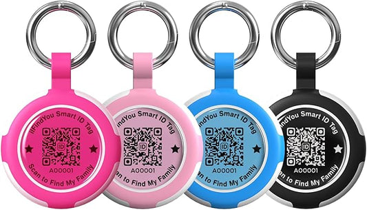Airtag Holder Case Keychain, Protective Cover with Key Ring for Apple AirTag, Anti-Scratch, Waterproof, Durable, Compatible with AirTag