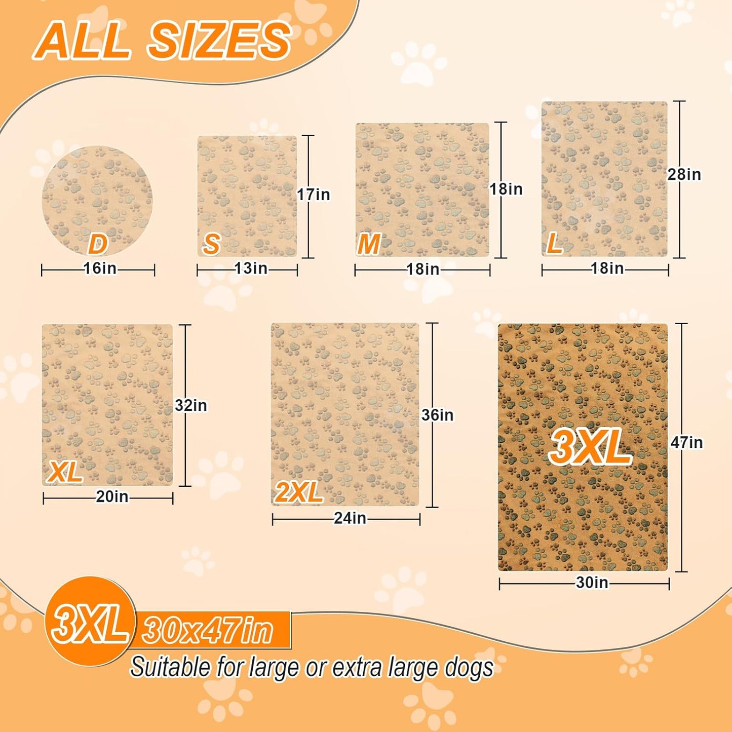 Dog Heating Pad，47×30 in Waterproof PVC Large Heating Pad for Dogs，Smart Thermostat Heated Dog House，Reinforced Interface + Wire Rope Whelping Box for Dogs,Plush Fabric Cover-Apricot