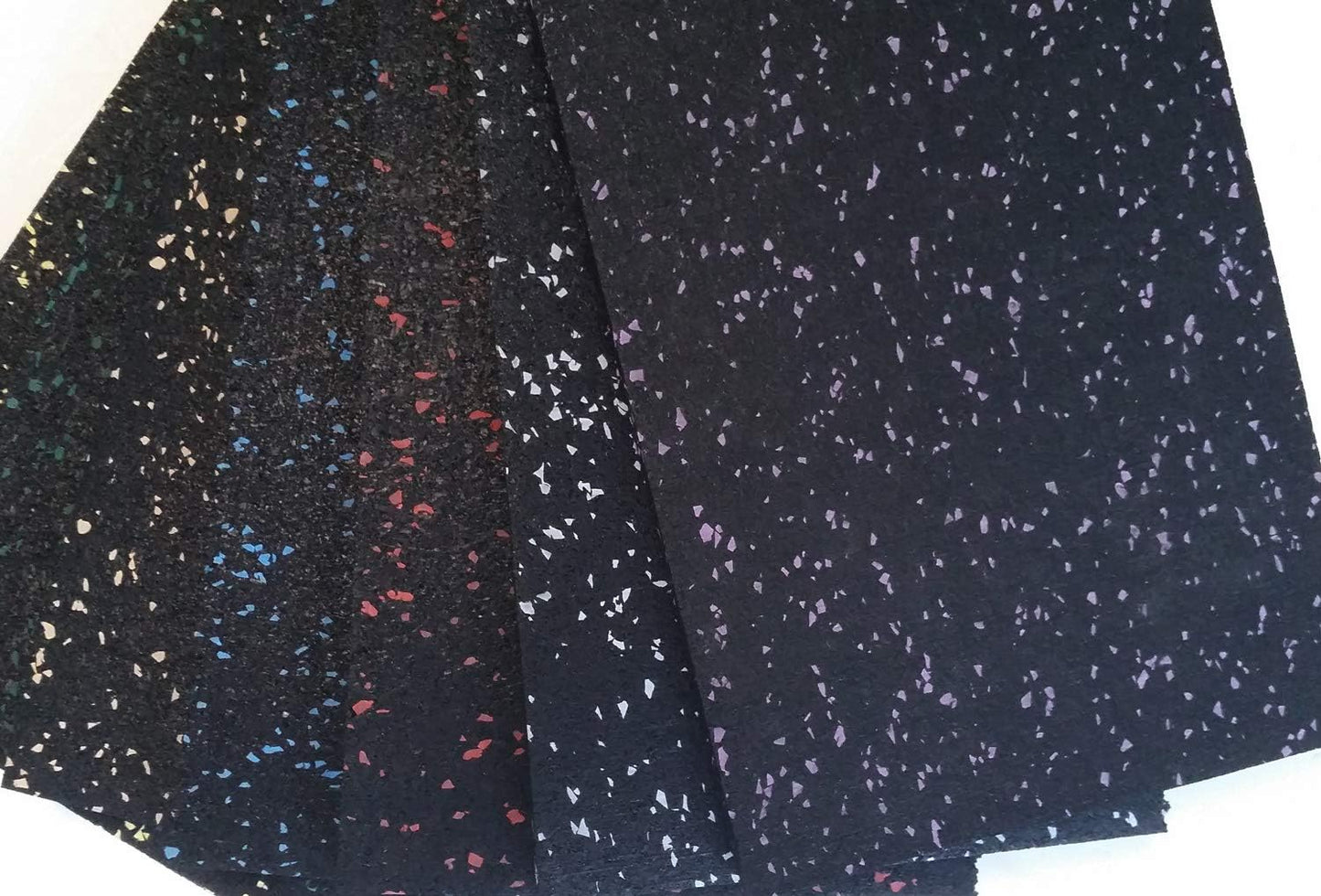 American Floor Mats 1/4in (7mm) Thick 10% Blue/Grey 4' x 20' Heavy Duty Rubber Rolls, Protective Exercise Mats, Home Gym Rubber Flooring