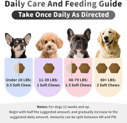 Melatonin for Dogs, Calming Chews with Valerian Root & L-Theanine for Sleep Aid & Emotional Support, Calming Treats for Stress Anxiety Relief - Thunder, Fireworks, Barking, Bacon Flavor, 90Ct