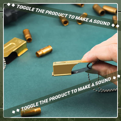 Jenaai 3 Pieces Brass Pet Training Clicker Dog Necklace Signaling Cricket Clicker Training for Puppy Dogs Cat(Gold)