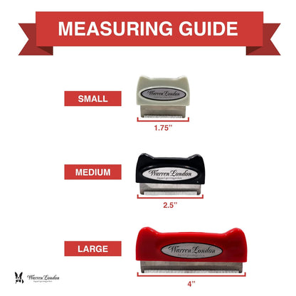 Warren London Deshedding Brush for Dogs – Large Short-Hair | 4-in Stainless-Steel Undercoat Rake Reduces Shedding Up to 95% | Gentle Skin-Safe Comb, Quick-Clean Release, Non-Slip Ergonomic Grip