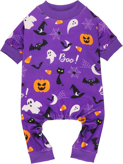 Dog Halloween Pajamas Dog Costumes Pjs Stretchy Funny Costumes Pet Clothes Outfit Pajamas for Small Dogs Puppy Cat(XS)