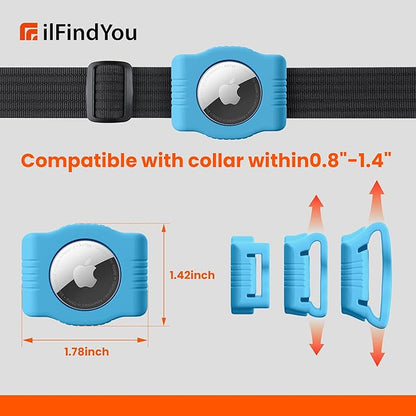 Waterproof AirTag Dog Collar Holder for Apple AirTag QR Code