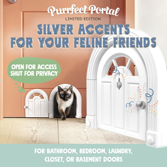 Meow Manor® Cat Door Interior Door - No-Flap, Interior Cat Door for Cats Up to 20 lbs, Easy DIY Setup, Secured Installation in Minutes, No Training Needed…