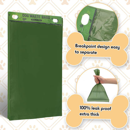 Ireer 5000 Pcs 50 Counts 5000 Pcs Header Bag Bulk Dog Pet Waste Bags Poop Easy Single Pull for Poop Dog Waste Station Fit Hang Hole Dispenser Home Outdoor (Green)