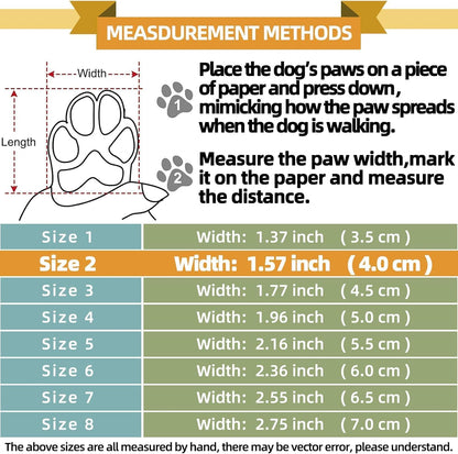 Hcpet Dog Boots for Large Dogs, Dog Shoes for Hot Pavement Winter Snow, Paw Protector Dog Booties Designed for Comfort and Breathability, Outdoor Booties for Small Medium Dogs for Hiking Red Size 2