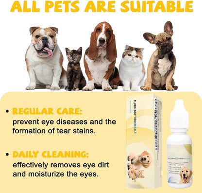 Dog Eye Drops, All Natural Cataract Drops For Dogs-Relieving Eye Itching Irritation & Dry, Dog Eye Infection Treatment & Removing Eye Stains Improving Clarity, Safe for All Animals (2 X 20 mL)