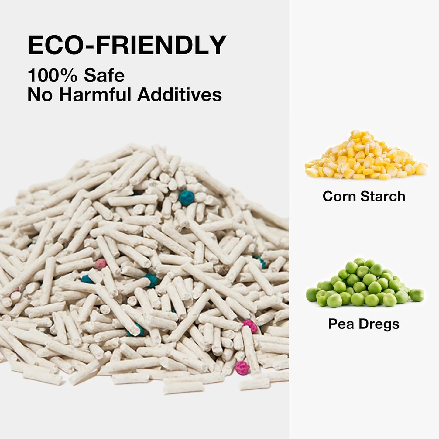 VETRESKA Tofu Cat Litter,Kitty Litter Flushable Strong Clumping Cat Litter Pellets Ultra Absorbent,Dust-Free Tofu Litter,Original(5.5lb×2bags)