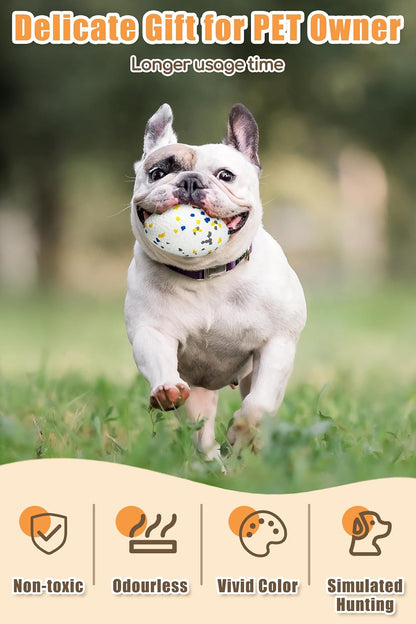 7.28" Indestructible Large Bone Balls for Aggressive Chewers Durable Stick Bouncy Interactive Chew Toy for Dogs Fetch Game Lightweight Floating Outdoor Training, White