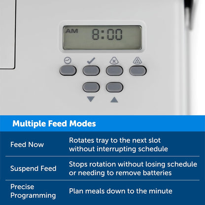 PetSafe Automatic Dog Feeder, 5 Meals, 40 oz Capacity, Plastic, for Dry Food, Multiple Pets