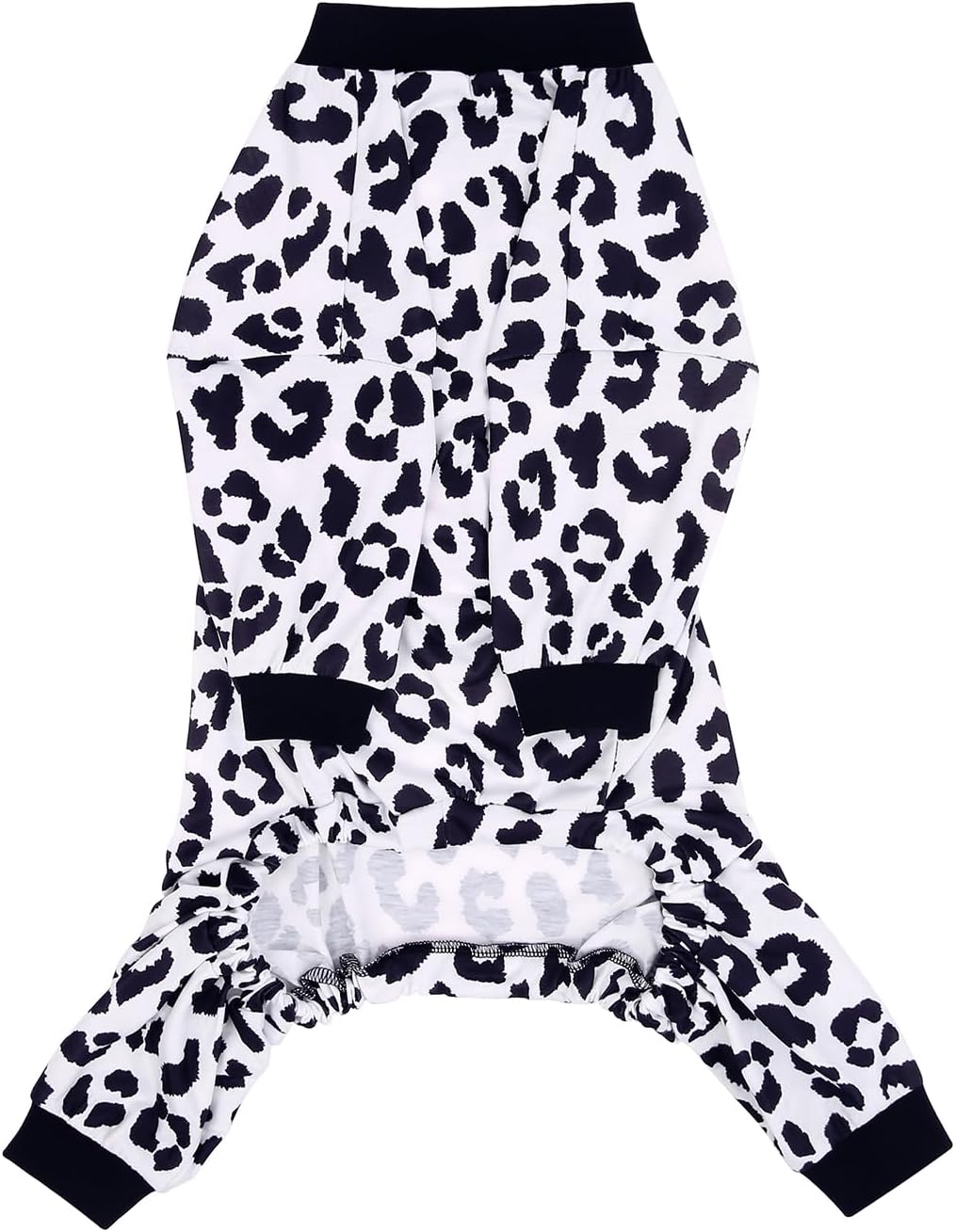 HDE Dog Pajamas One Piece Jammies Jumpsuit Pet Clothes Outfit Stretchy Lightweight Comfy Shirt Pjs for M-3XL Dogs Snow Leopard - 3XL