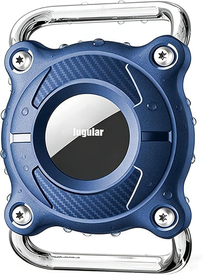 IPURLAR for Airtag | Dog Airtag Holder | Waterproof - Airtag Dog Collar Holder with Removable Metal Loop, Light Weight fit Width1.2in/ Thick0.18in Airtag Collar Holder/Deep Blue
