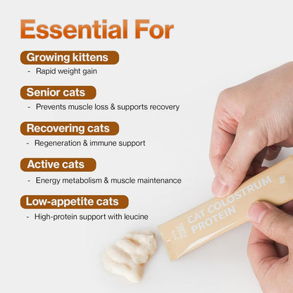 Dr.by Cat Colostrum Protein Cat Supplement Immune Support Muscle Growth, Gentle on Digestion for Kittens, Adult&Senior Cats with Goat Milk, Whey Protein Isolate, Colostrum Lickable Formula