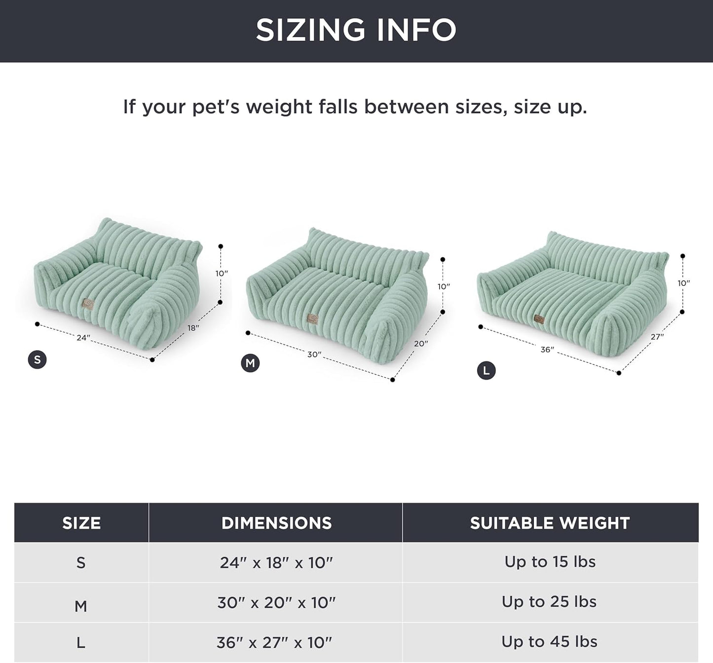 Bedsure Cute Cat Couch for Pets - Fluffy Small Dog Sofa with Premium Soft Corduroy Fleece, Pet Sofa with Removable Washable Cover, Supportive Dog Couch Bed for Small Medium Dogs, 30inch, Garden Green