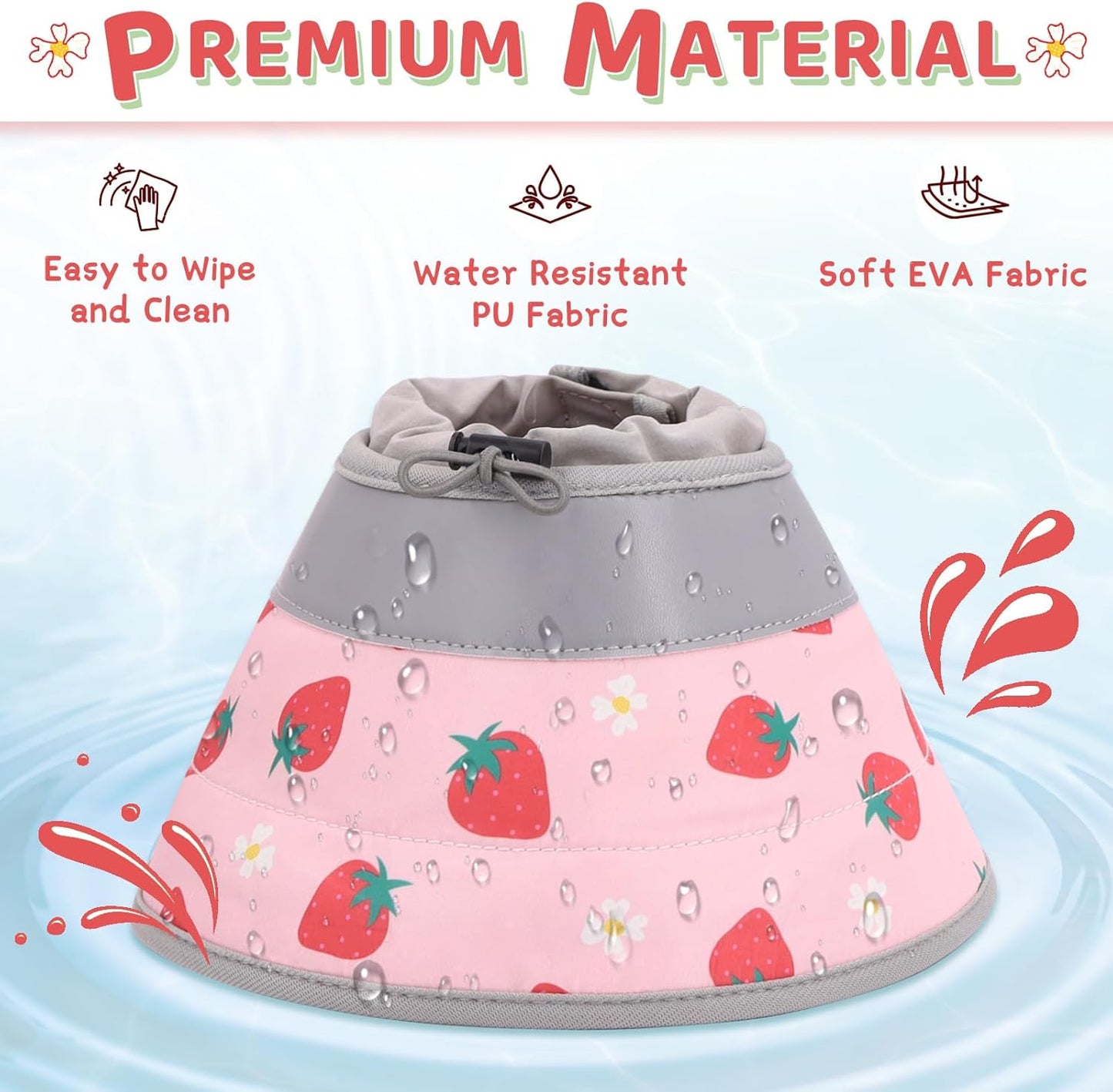 Cat Cone Collar Soft to Stop Licking, Adjustable, Foldable Lightweight Kitten Cones After Surgery Recovery for Cats & Kittens, Cat Cone Alternative (Pink, L)