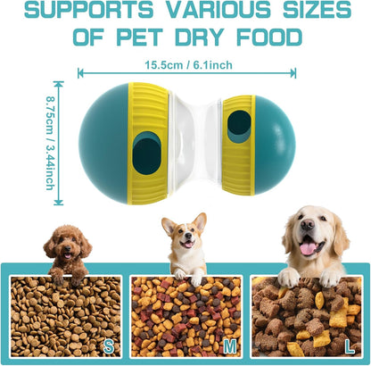 Interactive Dog Puzzle Toys for Indoor Adjustable Food Dispensing Treat Dispenser Ball & Slow Feeder for Large/Medium/Small Dog to Keep Them Busy, Green