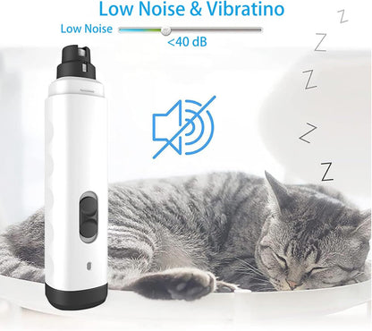 Silent Groom Pro Nail Grinder, 2025 New Dog Nail Trimmer, Rechargeable Pet Nail Grinder, Quick Dog Nail Trimmers, Pet Paws Grooming Smoothing Tool for Dogs and Cats