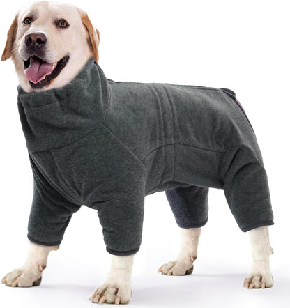 ROZKITCH Doberman Pajamas, Pet Windproof Warm Cold Weather Jacket Vest Cozy Jumpsuit Apparel Outfit Clothes for Small Medium Large Dog Walking Hiking Sleep Grey XS