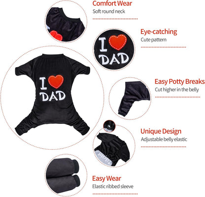 CuteBone Dog Halloween Pajamas Puppy Onesies Small Dogs Soft Pjs Coat Cat Apparel Comfy Pet Christmas Clothes Outfit Doggie Bodysuit P296L