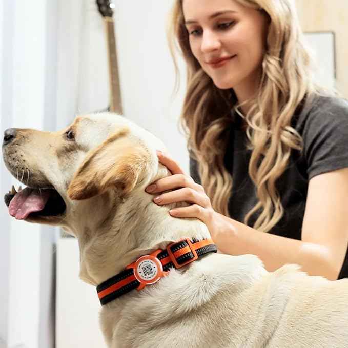 QR Code Airtag Holder, Scan QR Code Send Location Alert Email, Waterproof Full Body Protection Anti-Lost Air Tag Case, Airtag Accessories for Dog, Cats, Collar, Backpack (White, Small)