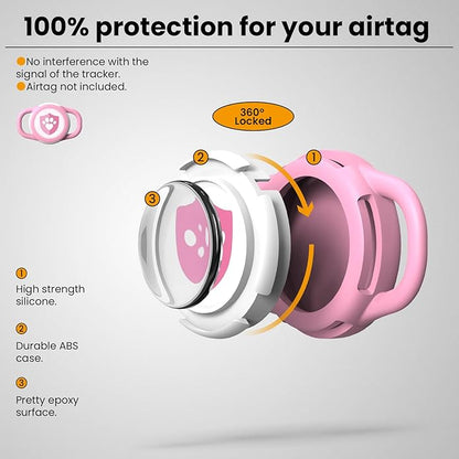 Waterproof AirTag Dog Collar Holder for Apple AirTag QR Code